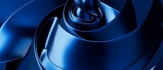 abstract blue wave background, night simple and elegant 3d render wallpaper
