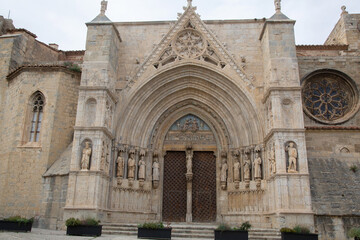 Sticker - Main Entrance of St Mary Church Facade, Morella