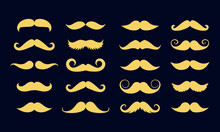 Black Defferent Mustache Vector Illustration Collection