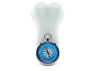 Sticker - Tooth with compass