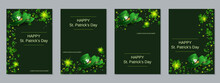 St.Patrick's Day Flyer Vector Collection. Greeting And Invitation Card, Banner, Coupon, Booklet, Voucher Design Template
