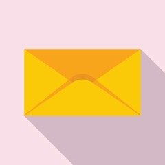 Sticker - Blank envelope icon flat vector. Mail letter