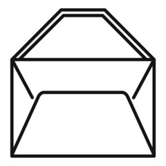 Sticker - Mailbox envelope icon outline vector. Mail paper