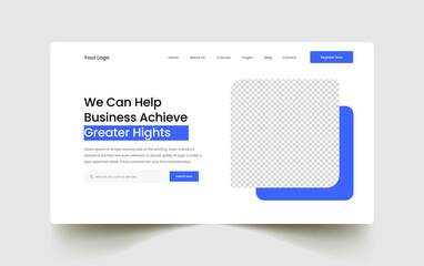 Wall Mural - Corporate business website landing page ui template design template 