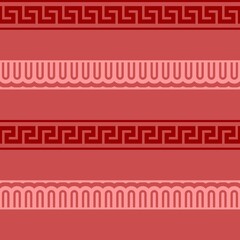 Wall Mural - Seamless abstract Greek-style pattern with meander. Vector image.