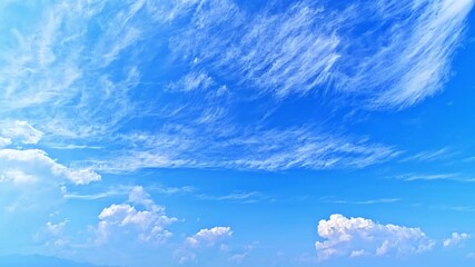 Wall Mural - Time-lapse of clouds changing in the clear sky