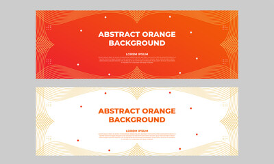 abstract orange gradient banner template