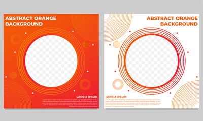 abstract orange gradient social media post template