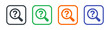 Search question icon set in color design.