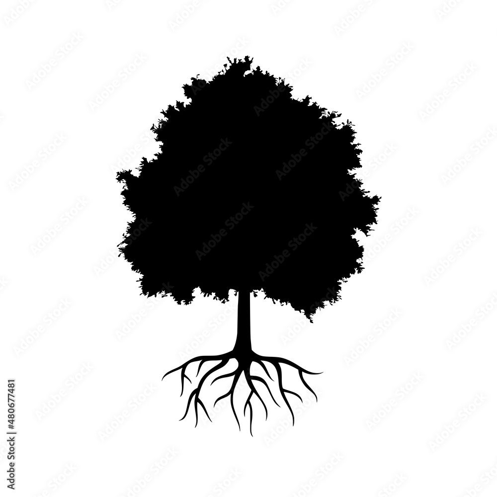 Tree of life logo design isolated on white background Stock ...