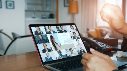 Wall Mural - video conference concept. online meeting. web conference. telemeeting.