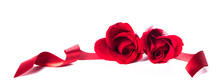 Two Heart Shaped Red Roses