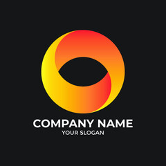 Logo O gradient orange and yellow good for company logo