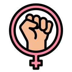 Sticker - protest line icon