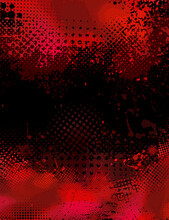 Background With Blots. Frame For Text . Red And Black Background. Vector Illustration