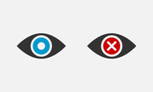 Show Password Icon, Eye Symbol. Vector Vision Hide From Watch Icon. Secret View Web Design Element.