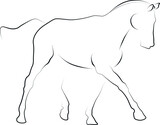Fototapeta Konie - dressage horse illustration vector art