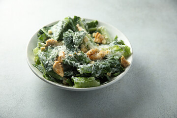 Wall Mural - Homemade Caesar salad with chicken