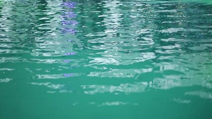 Wall Mural - water in the pool with ripples and lighting