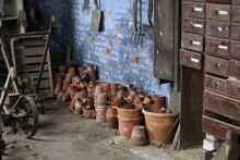Inside An Old Victorian Gardeners Potting Shed.