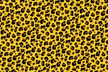 Poster - Leopard fur pattern design, pardus and panthera illustration background.