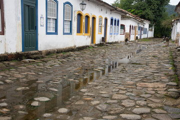 Wall Mural - Views of Paraty, Brazil, in the rain