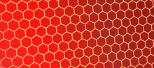 Technology Honeycomb Bee Background Bright Orange Hexagon For Banner, Web Site, Poster, Bussines Card, Visualization Big Data. Futuristic Abstract Background. VEctor 10 Eps