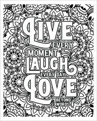 Wall Mural - Motivational Quotes Coloring page, inspirational Quotes Coloring page.