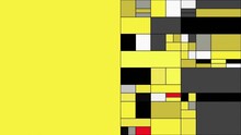Colorful Rectangles Mondrian Style Art 3d Illustration