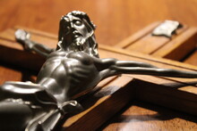 Jesus Christ On A Wooden Cross 