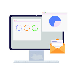 Programming and coding of the site. Web development and coding. 3D vector illustrations.