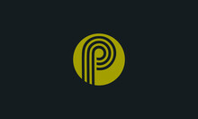 Creative Letter P Graphic Lines Alphabet Icon/logo Design