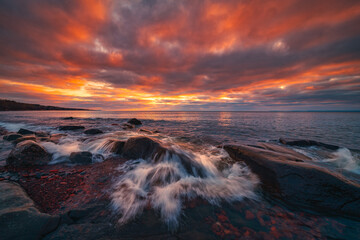 Wall Mural - sunset at the beach