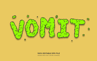 Vomit editable text style effect