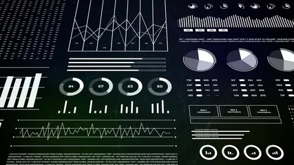 Wall Mural - Data and report statistics, animation with graph diagrams.