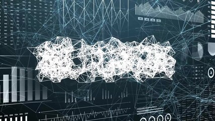Data and report statistics, animation with graph diagrams.