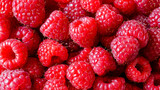 Fototapeta Kuchnia - dojrzałe, czerwone owoce maliny - wypełniony kdr