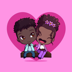 Vector art love Valentines day 