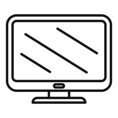 Canvas Print - Lcd monitor icon outline vector. Computer screen