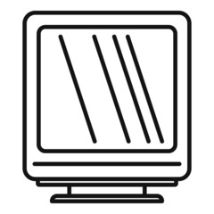 Canvas Print - Macintosh monitor icon outline vector. Computer screen