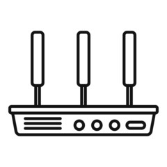 Sticker - Wireless modem icon outline vector. Wifi internet