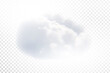 Vector realistic isolated cloud for template decoration and covering on the transparent background. Concept of storm and cloudscape.