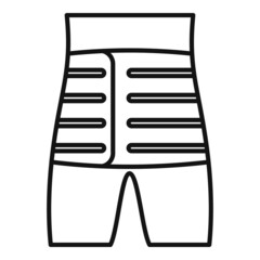 Poster - Back body bandage icon outline vector. Patient injury