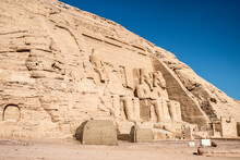 The Great Temple Of Ramses II At Abu Simbel, Located In Nubia, Southern Egypt
