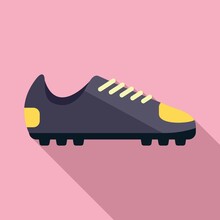 Soccer Boot Sole Icon Flat Vector. Sport Shoe