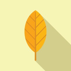 Poster - Round leaf icon flat vector. Autumn fall