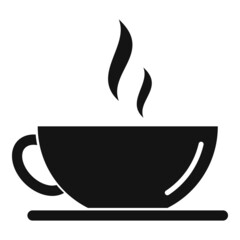 Canvas Print - Hot cafe cup icon simple vector. Tea drink