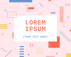 Wall Mural - a background composed of various patterns based on a rectangle. simple pattern design template.