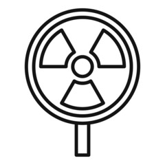 Sticker - Nuclear energy icon outline vector. Global climate