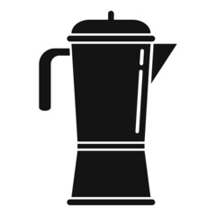 Canvas Print - Coffee pot icon simple vector. Morning bean